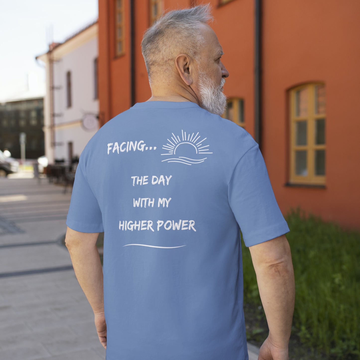 Higher Power T-Shirt, positive apparel, positive clothing, wear your story, FaceForward, back