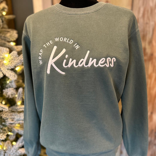 Wrap the World in Kindness Embroidered Sweatshirt