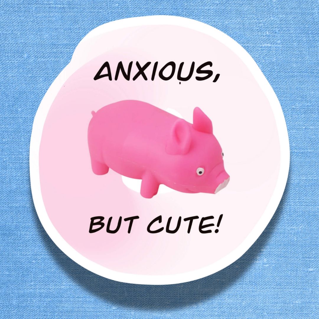 Anxious But Cute Sticker